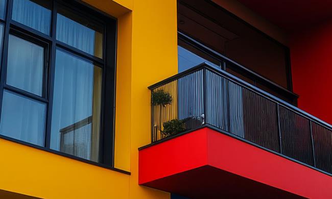 Colorful modern building