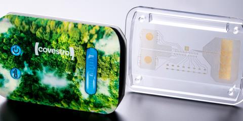 Cicor demonstrator with printed electronics and Covestro polycarbonate